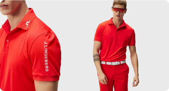 J.LINDEBERG TOUR TECH REGULAR FIT POLO(紅) J.LINDEBERG TOUR TECH REGULAR FIT POLO(紅)
